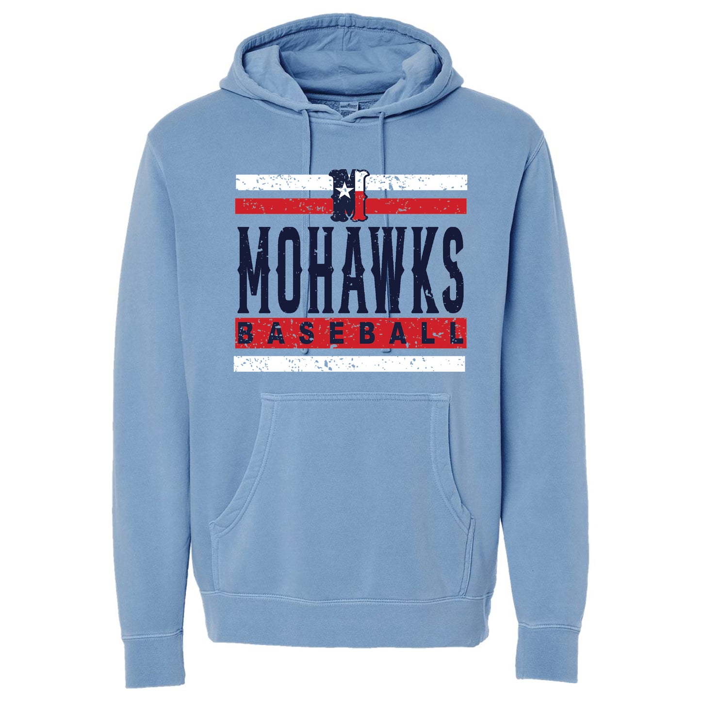 Striped Mohawks on light blue
