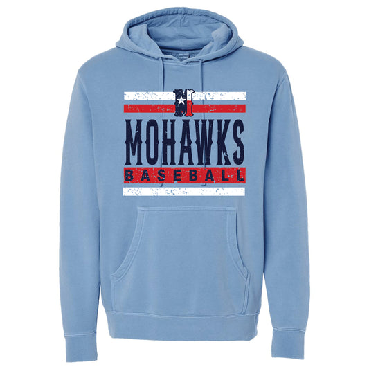 Striped Mohawks on light blue