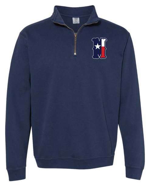 Quarter zip with embroidered logo