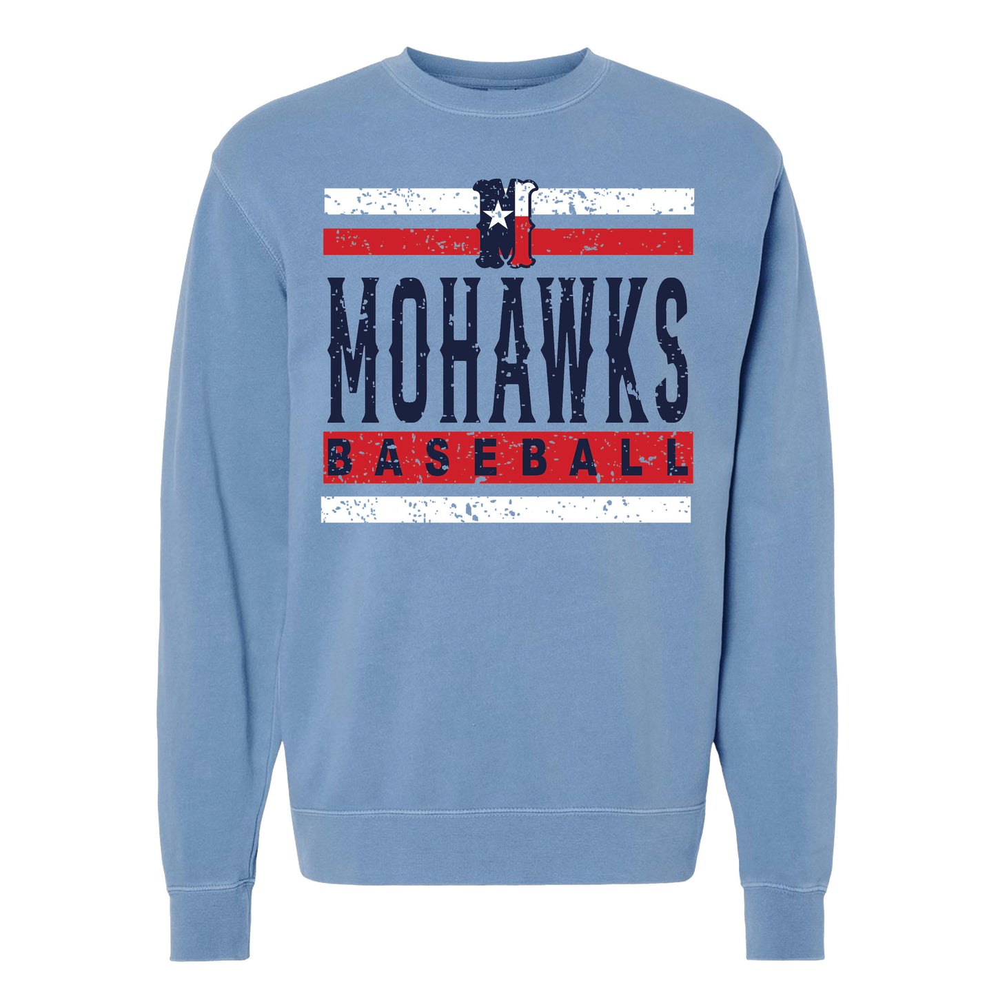 Striped Mohawks on light blue