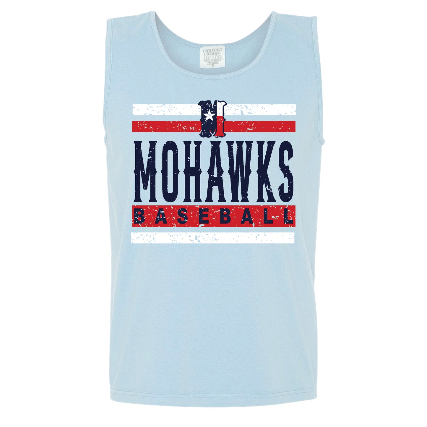 Striped Mohawks on light blue